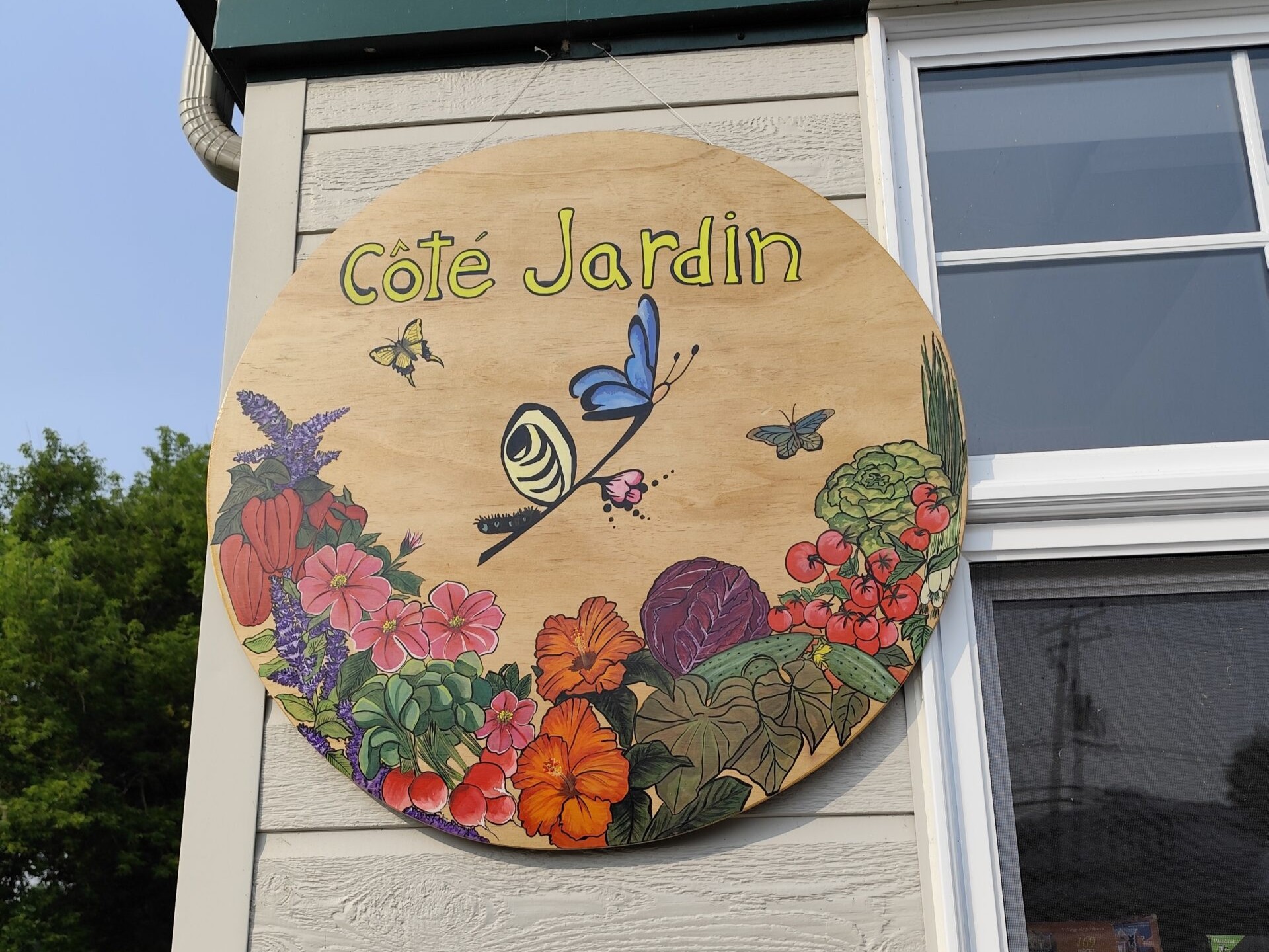 Panneau côté jardin